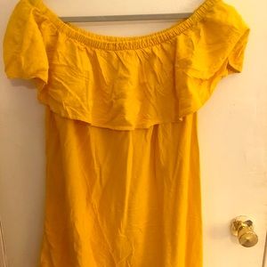 SOLD Yellow Off-Shoulder Dress💛💛